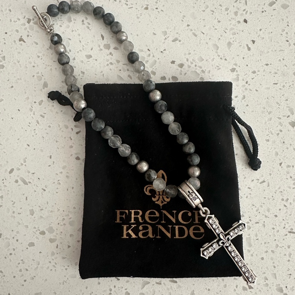 French Kande Cross Necklace